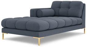 Sezlong tapitat Bali picioare gold – L185 x l102 x h75