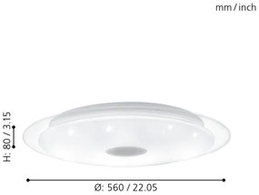 Eglo 98324 - Plafonieră LED dimabilă LANCIANO LED/36W/230V cu DO