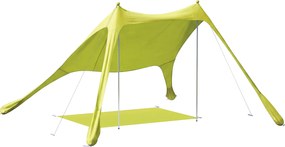 Outsunny Cort de plajă pliabil cu saltea UPF50+, stâlpi din aluminiu, lopată, țăruși și geantă de transport verde | Aosom Romania