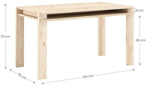 Masă de dining din lemn de pin 75x134 cm Tuck – Karup Design