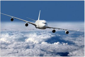 Tablou - Avion în nori (90x60 cm)