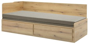 Canapea extensibilă Menetas (Stejar nisipiu + oliva) (cu somieră și saltea) (cu sp. depozitare). 1098583