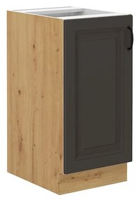 Dulap inferior de bucătărie Vintageline 40 D 1F BB (Stejar artisan + grafit) . 1103346