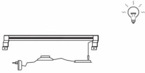 Lampa aluminiu 100cm