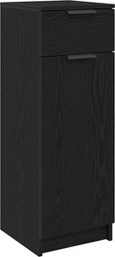 vidaXL Dulap de Baie cu ușă Stejar negru 32 x 34 x 90 cm Lemn compozit