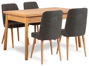 Set mobilier sufragerie Dobuse 3 (pin atlantic + antracit) (pentru 4 persoane). 1093801