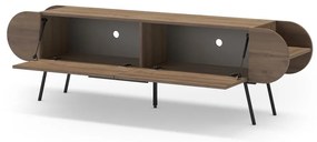 Masă TV în culoare naturală cu aspect de lemn de nuc 195x57 cm Saluso – Marckeric