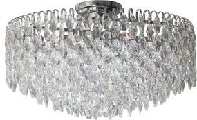 Lustra metal cromat si cristale sticla BURANO 60