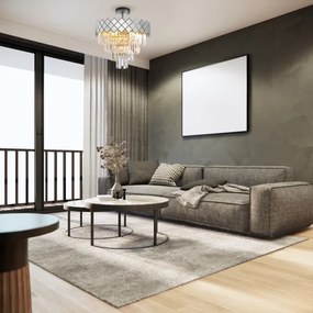 Lustră pe tijă CARISMA 9xE14/40W/230V crom mat