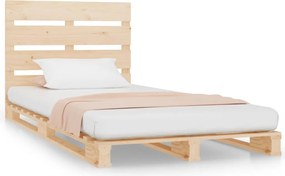 vidaXL Cadru de pat Single, 90x190 cm, lemn masiv de pin