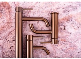 REA-B1112 - Baterie pentru lavoar LUNGO 16,5 cm, cupru periat