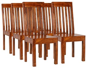 275332 vidaXL Set de masă 7 piese, lemn masiv salcâm cu finisaj de sheesham