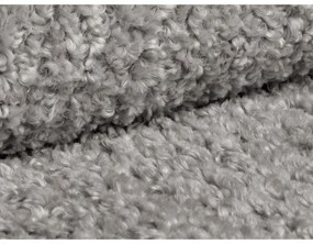 Taburet gri deschis cu tapițerie din țesătură bouclé Dia – Micadoni