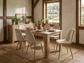 Scaun de masa PADVA VELVET, bej deschis