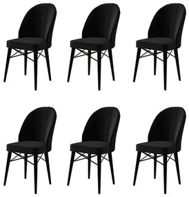 Set de scaune de sufragerie Ritim Black, 6 buc.