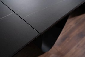 Masa extensibila Salvadore Ceramic SAHARA NOIR negru/negru mat L160-240 cm