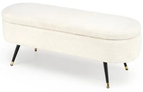 Bancă cu spațiu de depozitare AVEIRO 46x120 cm alb