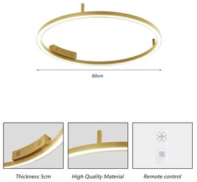 Immax NEO 07291-80G - Plafonieră LED+CCT FINO 55W/230V Tuya, dimabilă, Ø 80 cm + telecomandă