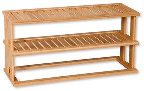 Raft pentru blat de bucătărie din bambus, două niveluri, 55 x 20 cm, Kesper