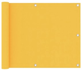 Paravan de balcon, galben, 75 x 600 cm, tesatura oxford Galben, 75 x 600 cm