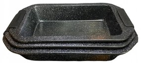 Set tavi de copt Royalty Line RL-CC3, 3 buc, finisaj marmura, manere din silicon, negru