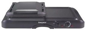 Resigilat: Gratar electric multifunctional Beper P101TOS501, 3in1, 1600W, Acoperire antiaderenta, Negru