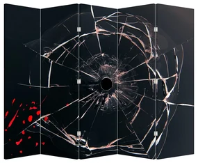 Paravan - Abstract cu sticla spartă (210x170 cm)