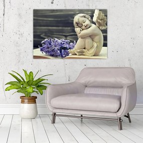 Tablou - Înger cu floare (90x60 cm)