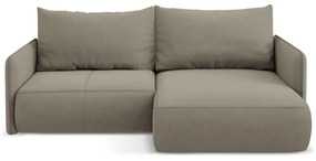 Colțar bej extensibil/cu spațiu de depozitare (cu colț pe partea dreaptă) Nanea – Makamii