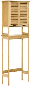 Kleankin Mobilier de baie din Bambus si MDF, Raft pentru Masina de Spalat, 60x23x173cm | Aosom Ro