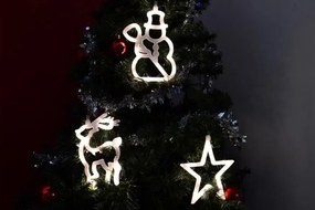 Decorațiune de Crăciun pe fereastră - stea,om de zăpadă,ren