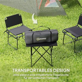 Outsunny Cort de camping pentru 2 persoane, ușor, stabil, rezistent la apă, UV 50+ cu verandă, ușă, ferestre, podea Gri | Aosom Romania