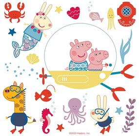 Decorațiune autocolantă Peppa pig Sea, 30 x 30 cm