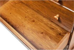 Comoda, L114 48 H99 cm, nuc antichizat, lemn masiv