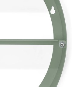 Dulap de baie verde prăfuit suspendat/cu oglindă din metal 55x55 cm Sonnet – Spinder Design