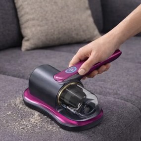 VERK Aspirator portabil fără sac pentru acarieni cu filtru antialergic și lumină UV - violet