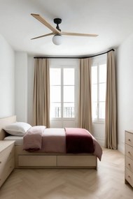 Lustra cu Ventilator Smart sisitem Tuya cu telecomanda KLIM L 150cm, negru/ pin