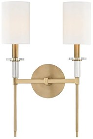 Aplica de perete design clasic AMHERST alama antichizata, cu 2 surse de lumina