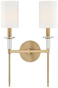 Aplica de perete design clasic AMHERST alama antichizata, cu 2 surse de lumina