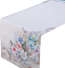 decoDoma Traversă de masă cu imprimeu ÎNFLORIRE FLORALĂ 45 x 140 cm