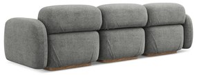 Canapea modulară gri cu tapițerie din țesătură bouclé 270 cm Ailani – Makamii