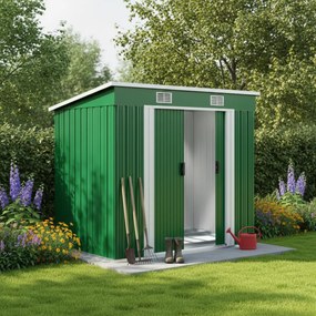 Depozit de unelte pentru grădină L, 196x122x182cm, verde Gardebruk