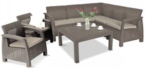 Set de mobilier de grădină Corfu relax duo, set cappuccino