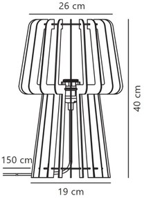 Lampă de masă Nordlux GROA 1xE27/40W/230V