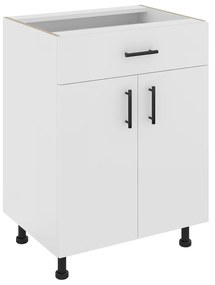 Corp Baza Karo, 1 Sertar, 2 Usi, Alb, 60 x 50 x 80 cm