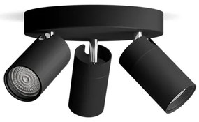 Spot pentru baie Philips IDRIS 3xGU10/5W/230V IP44 negru