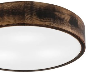 Plafonieră OAK SMOKY 3xE27/15W/230V ø 47,5 cm stejar/maro închis