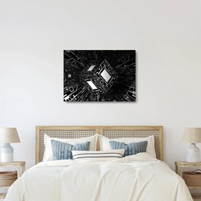 Tablou cu un cub abstract (70x50 cm)