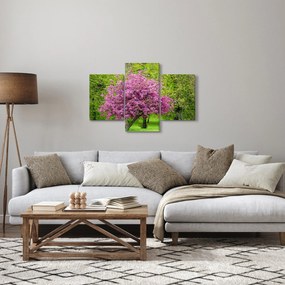 Tablou cu pom înflorit pe luncă (90x60 cm)