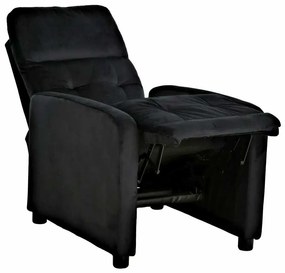 Scaun reclinabil Lennox Velvet, negru